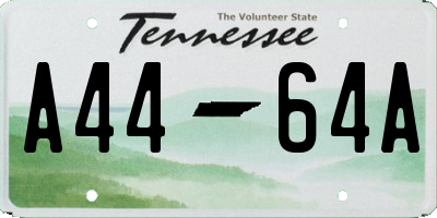 TN license plate A4464A