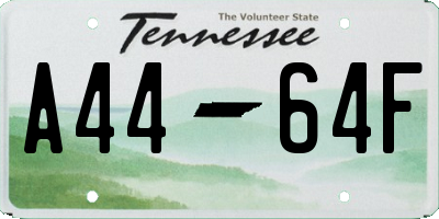 TN license plate A4464F