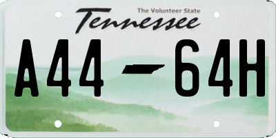 TN license plate A4464H