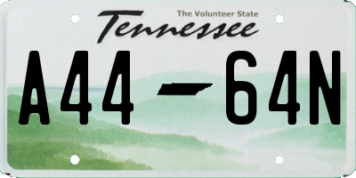 TN license plate A4464N