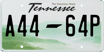 TN license plate A4464P