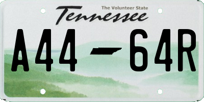 TN license plate A4464R