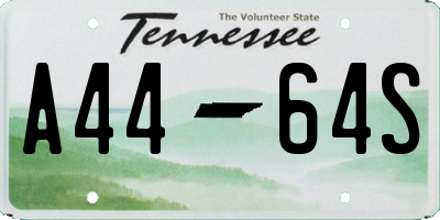 TN license plate A4464S