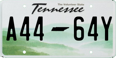 TN license plate A4464Y