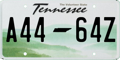 TN license plate A4464Z