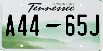 TN license plate A4465J