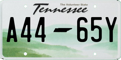 TN license plate A4465Y