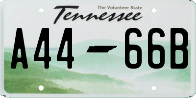 TN license plate A4466B