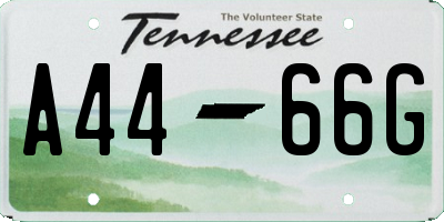 TN license plate A4466G