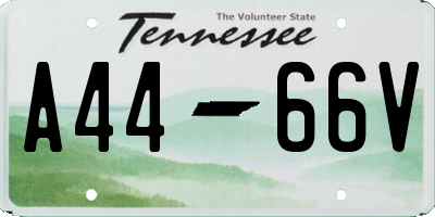 TN license plate A4466V