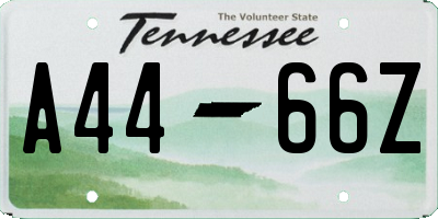 TN license plate A4466Z