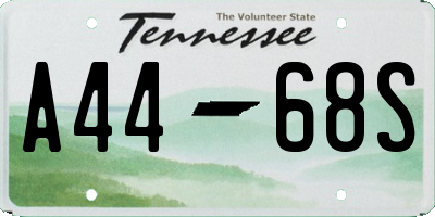 TN license plate A4468S