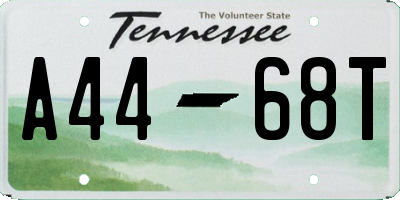 TN license plate A4468T