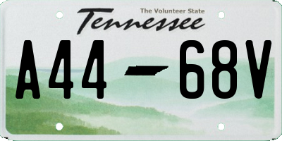 TN license plate A4468V