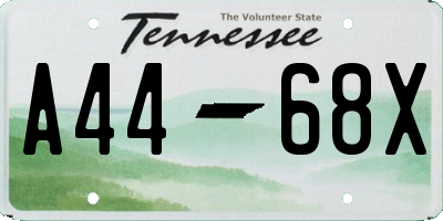 TN license plate A4468X