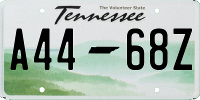TN license plate A4468Z