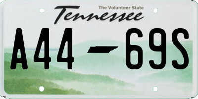 TN license plate A4469S
