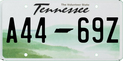 TN license plate A4469Z