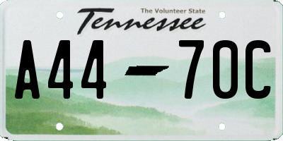 TN license plate A4470C