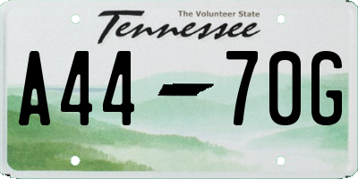 TN license plate A4470G