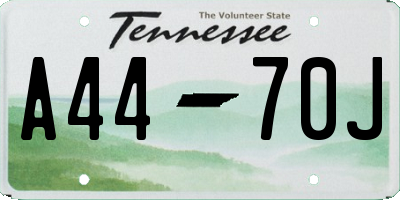 TN license plate A4470J
