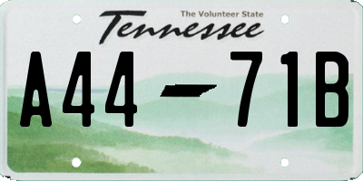 TN license plate A4471B