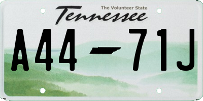 TN license plate A4471J