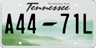 TN license plate A4471L
