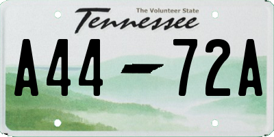 TN license plate A4472A