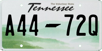 TN license plate A4472Q