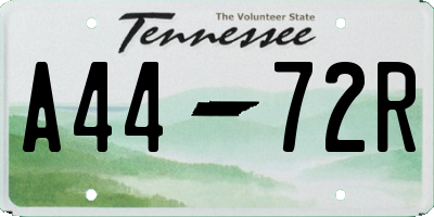 TN license plate A4472R