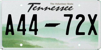 TN license plate A4472X