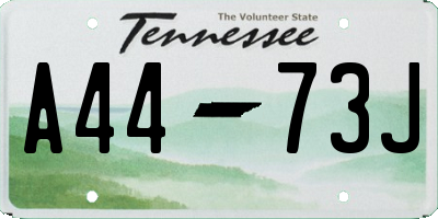 TN license plate A4473J