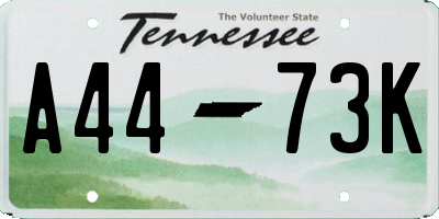 TN license plate A4473K