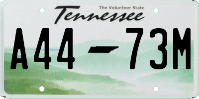 TN license plate A4473M