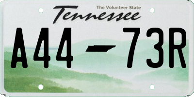 TN license plate A4473R