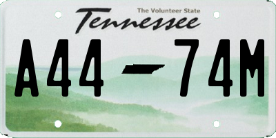 TN license plate A4474M