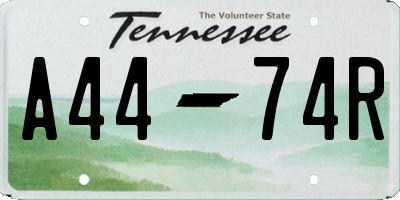 TN license plate A4474R