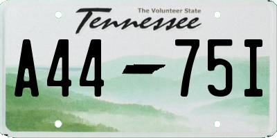 TN license plate A4475I