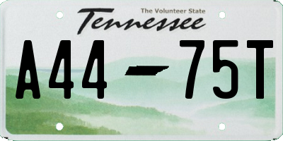 TN license plate A4475T