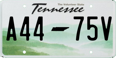 TN license plate A4475V