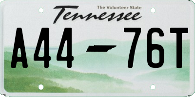 TN license plate A4476T