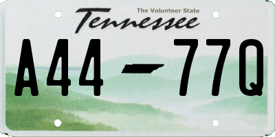 TN license plate A4477Q