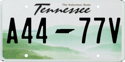 TN license plate A4477V