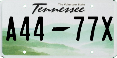 TN license plate A4477X