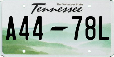 TN license plate A4478L