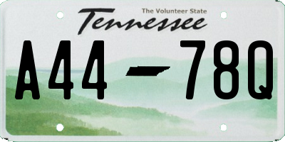 TN license plate A4478Q