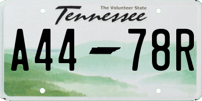 TN license plate A4478R