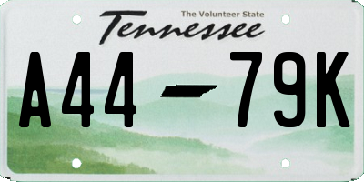 TN license plate A4479K