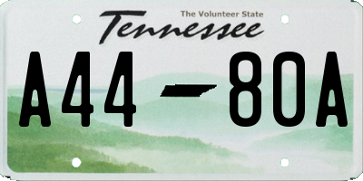 TN license plate A4480A